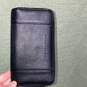 ANXIETY STATUS Soft Genuine Leather Black Wallet, Looks Immaculate ~6463-001